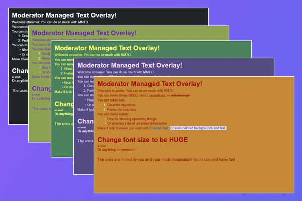 MMTO fully customizable overlay